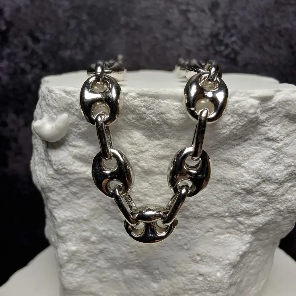 925 Sterling Silver 6.2mm Puffed Mariner Bracelet - 8 Inch, 8g